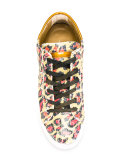 leopard pattern sequinned sneakers