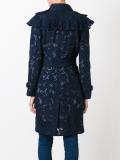 embroidered double breasted coat 