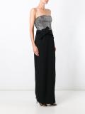 beaded strapless gown