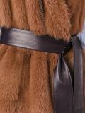sleeveless belted jacket