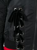 tie-up detailing bomber jacket