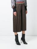 pleated front cropped trousers