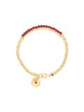 'Biography' garnet locket bracelet