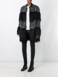 animal print striped coat