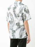 feather print shortsleeved shirt