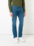 frayed-hem jeans