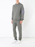 panelled sleeve sweatshirt