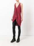draped sleeveless top 