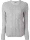 diagonal cable sweater