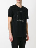 scissor cut print T-shirt