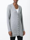 V-neck buttoned cardigan