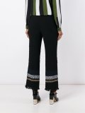 striped flared trousers