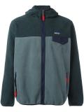 colour block zipped fleece