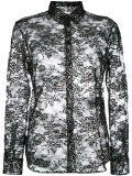 lace glitter detail top