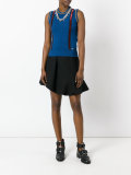 embellished suspender chain vest