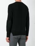 buttoned V-neck jumper