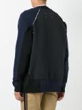 raw edge seam sweatshirt