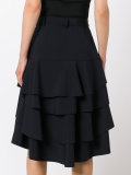 layered back skirt shorts