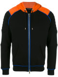 zip-up biker hoodie