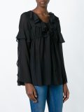 ruffled flared blouse
