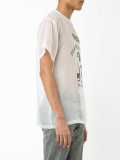 'mirror' print sheer T-shirt