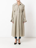 pleated long coat