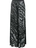 patterned knit palazzo trousers