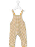 geometric print dungarees