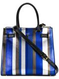 striped shoulder bag
