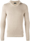 high neck slim-fit jumper