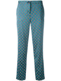circles print cropped trousers