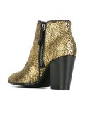 metallic ankle boots