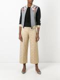 jacquard cropped trousers