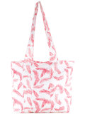 leaf print beach bag
