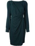 draped shirt dress