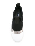 metallic panel sneakers
