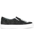 glittery slip-on sneakers