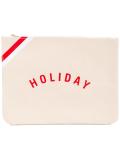 Canvas 'Holiday' Logo Pouch