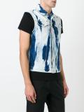 heavily bleached denim vest