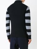 striped high neck jumper