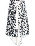 asymmetric vine print skirt