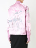 floral embroidery bomber jacket