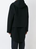 layered hooded coat