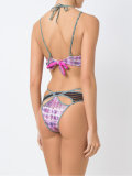 panelled print swimsuit