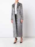 textured single breasted coat