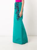 beaded embroidery strapless dress