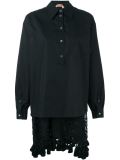 layered shirt tassel dress
