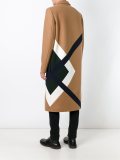 large plaid single breasted coat