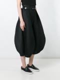 pleated cropped trousers