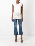 embellished lace panel T-shirt 